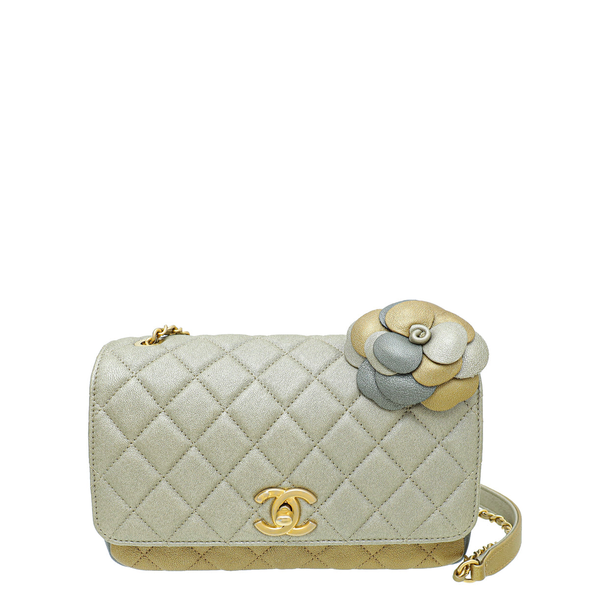 Chanel Multicolor CC Camellia Flower Flap Small Bag