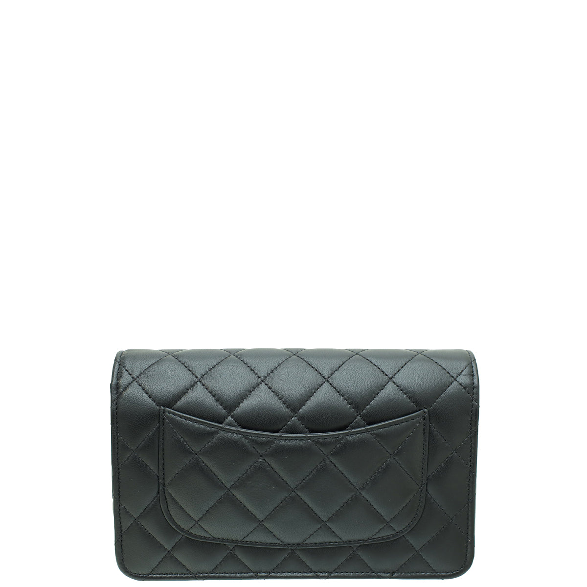 Chanel Black CC Coco Heart Resin Wallet On Chain