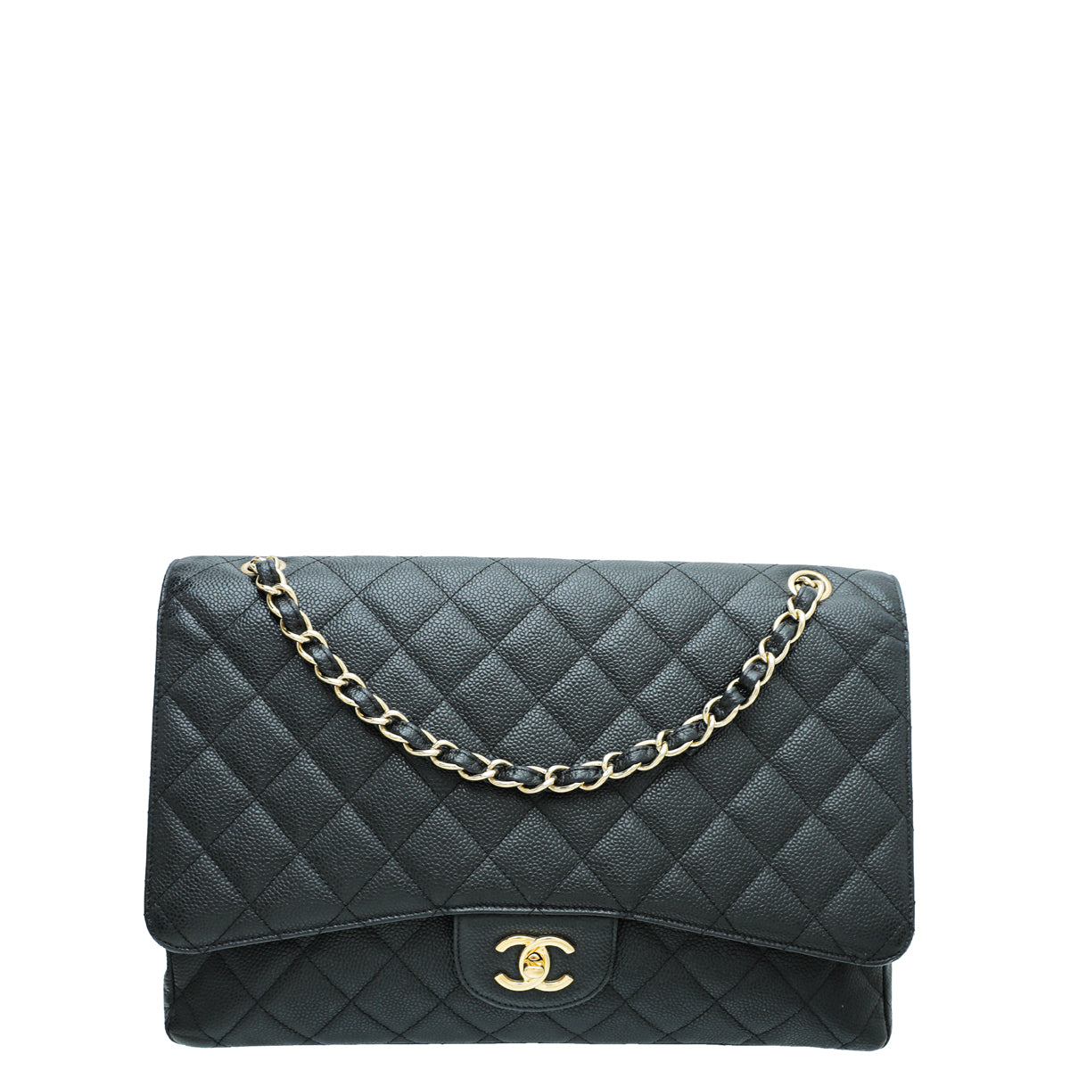 Chanel Black Classic Single Flap Maxi Bag