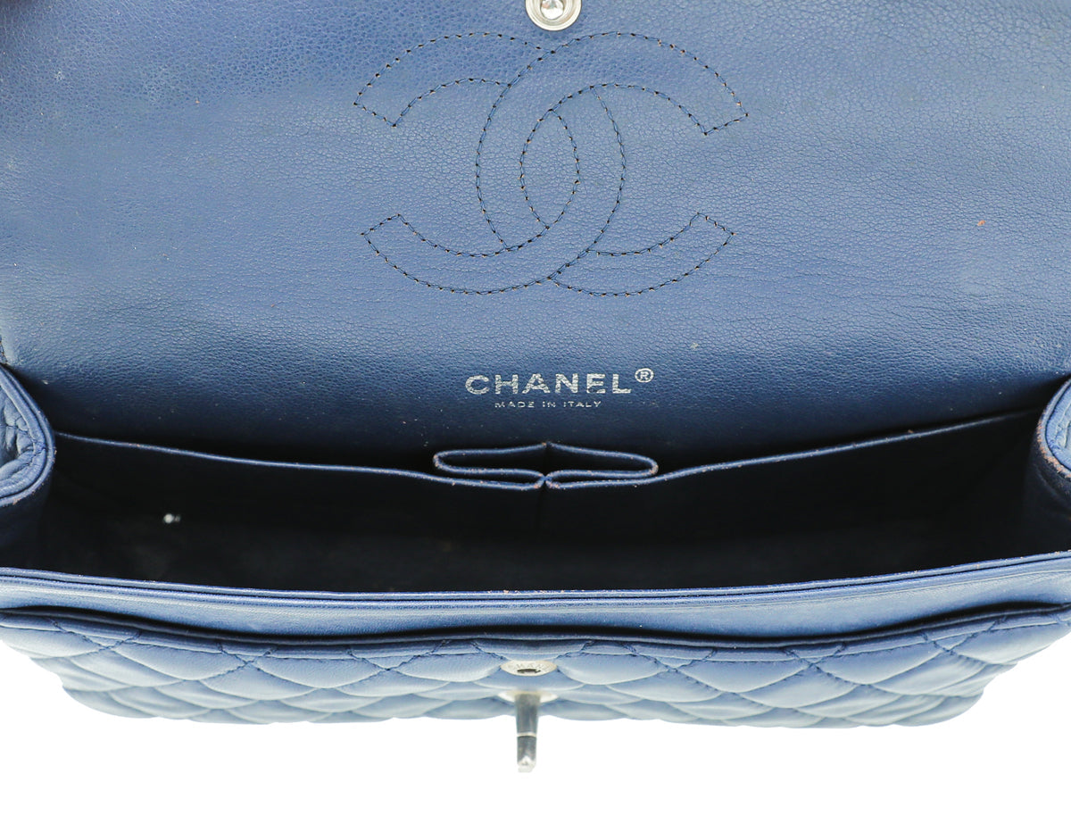 Chanel Blue Classic Double Flap Medium Bag