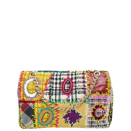 Chanel Multicolor Patchwor Single Flap Bag