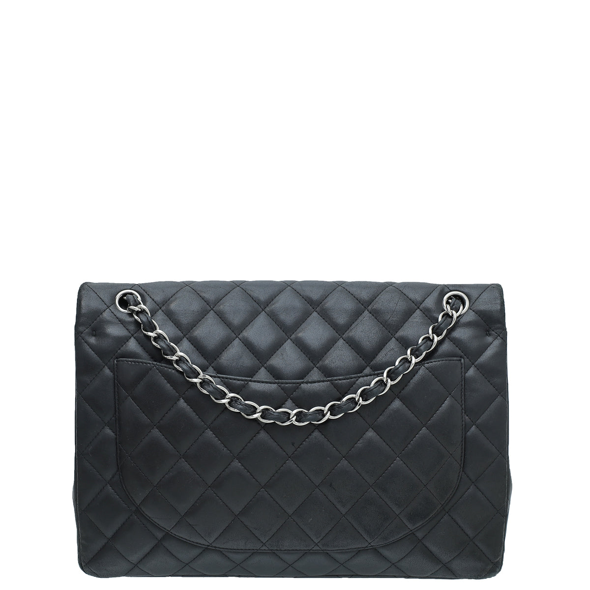 Chanel Black CC Classic Double Flap Maxi Bag