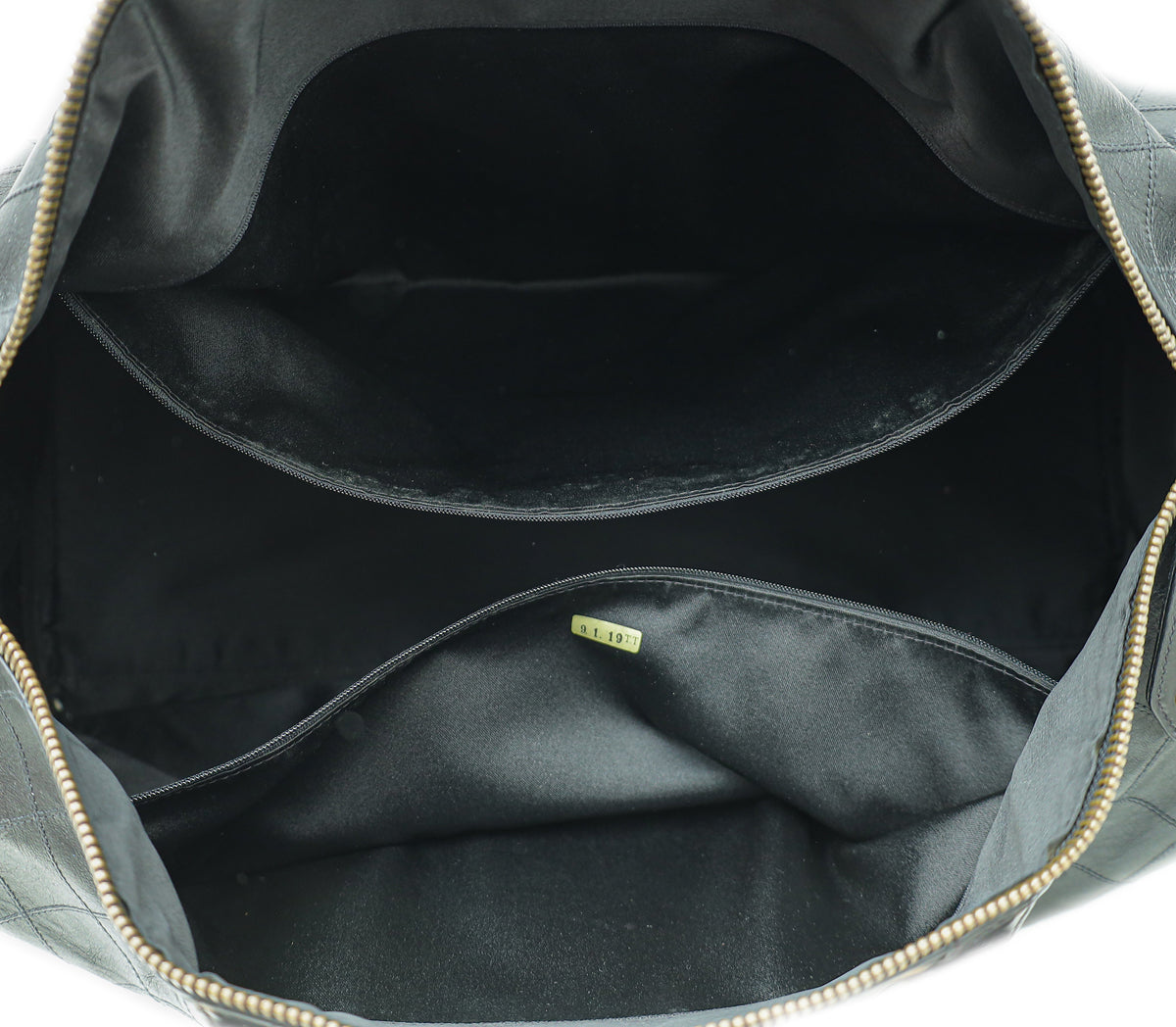 Chanel Black Vintage Stitched Duffle Bag