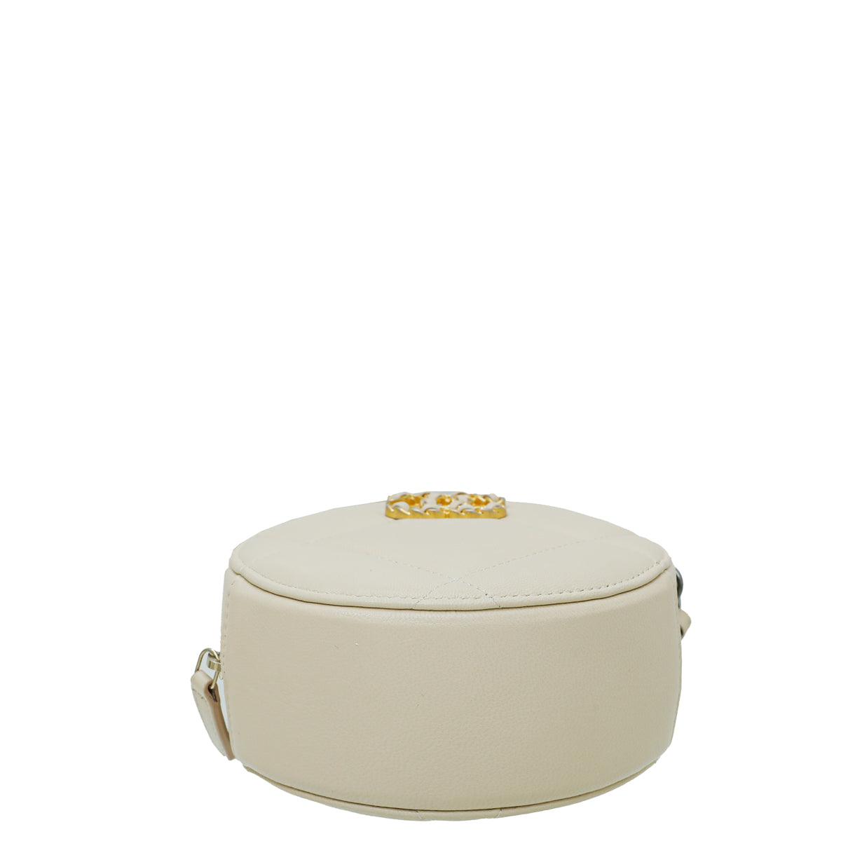 Chanel Light Beige 19 Round Mini Clutch w/Chain