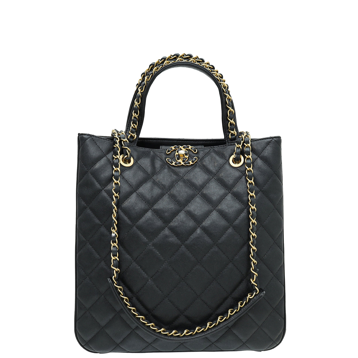 Chanel Black CC Small Shopping Bag