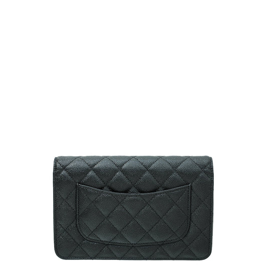 Chanel Black CC Bow Chain Wallet on Chain