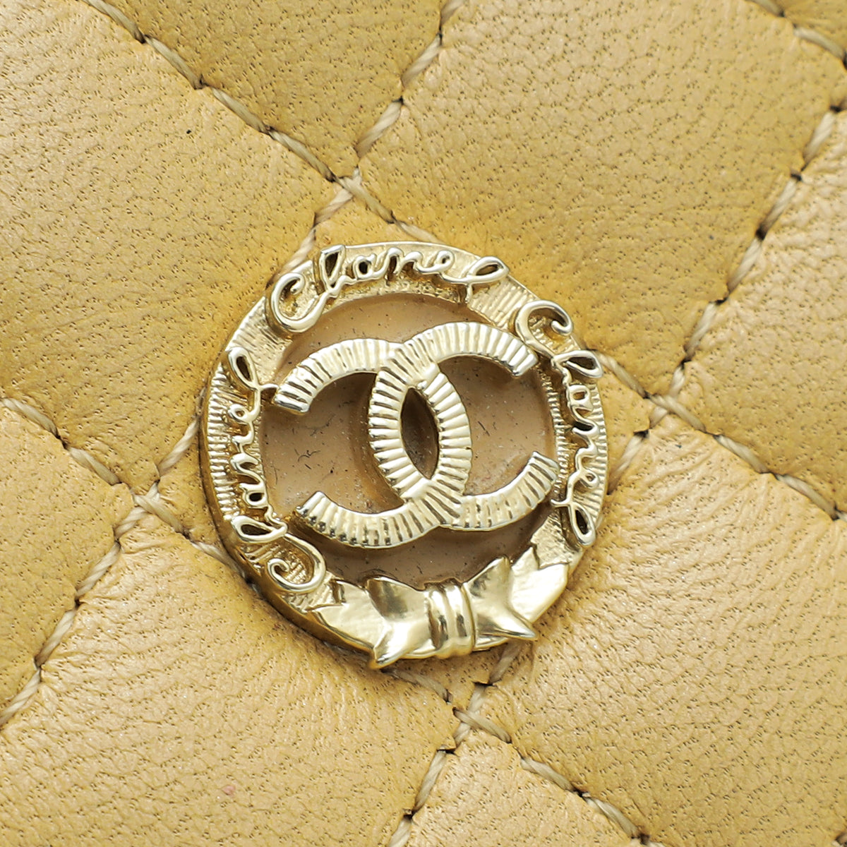 Chanel Beige Crest Wallet on Chain