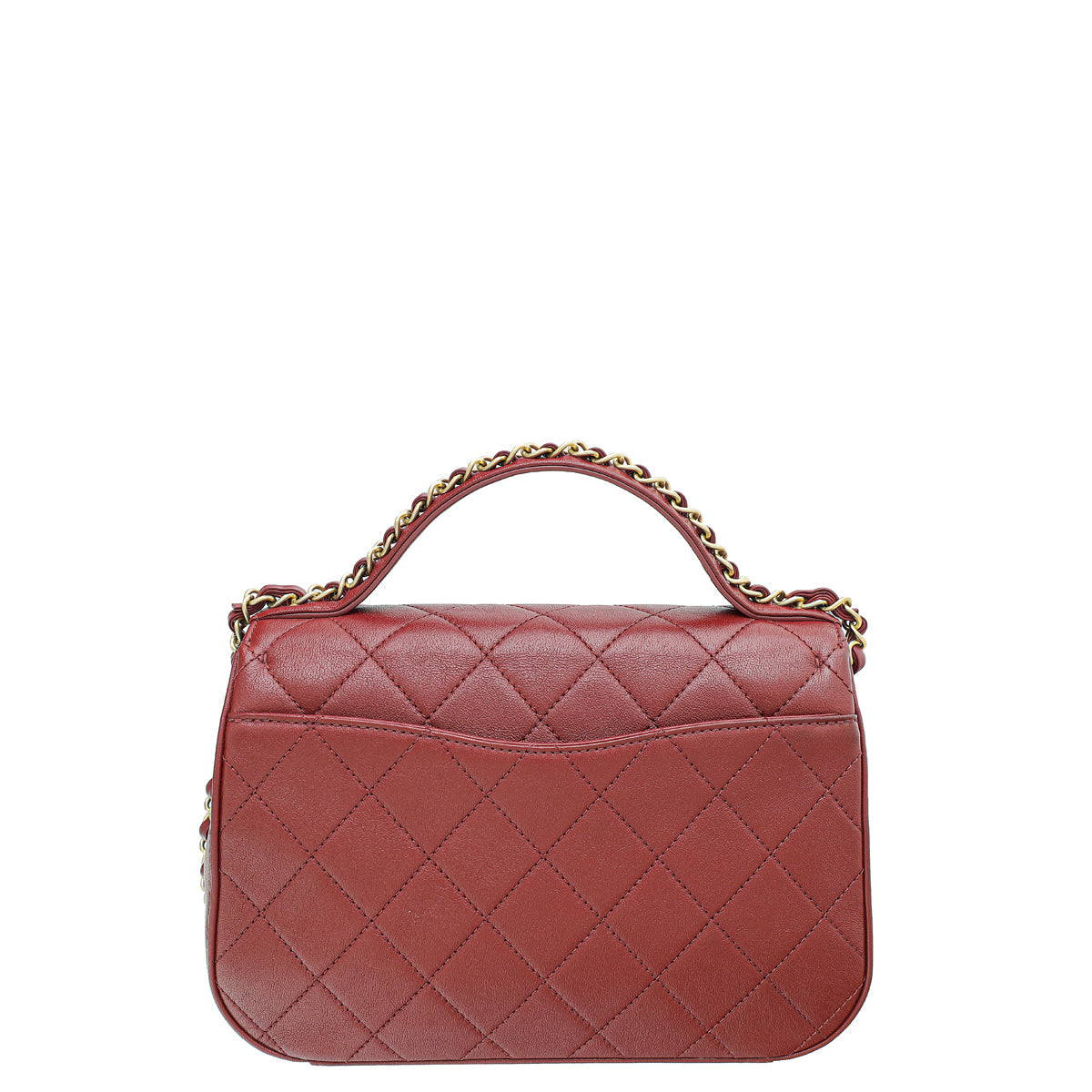 Chanel Burgundy CC Chain Infinity Top Handle Small Bag