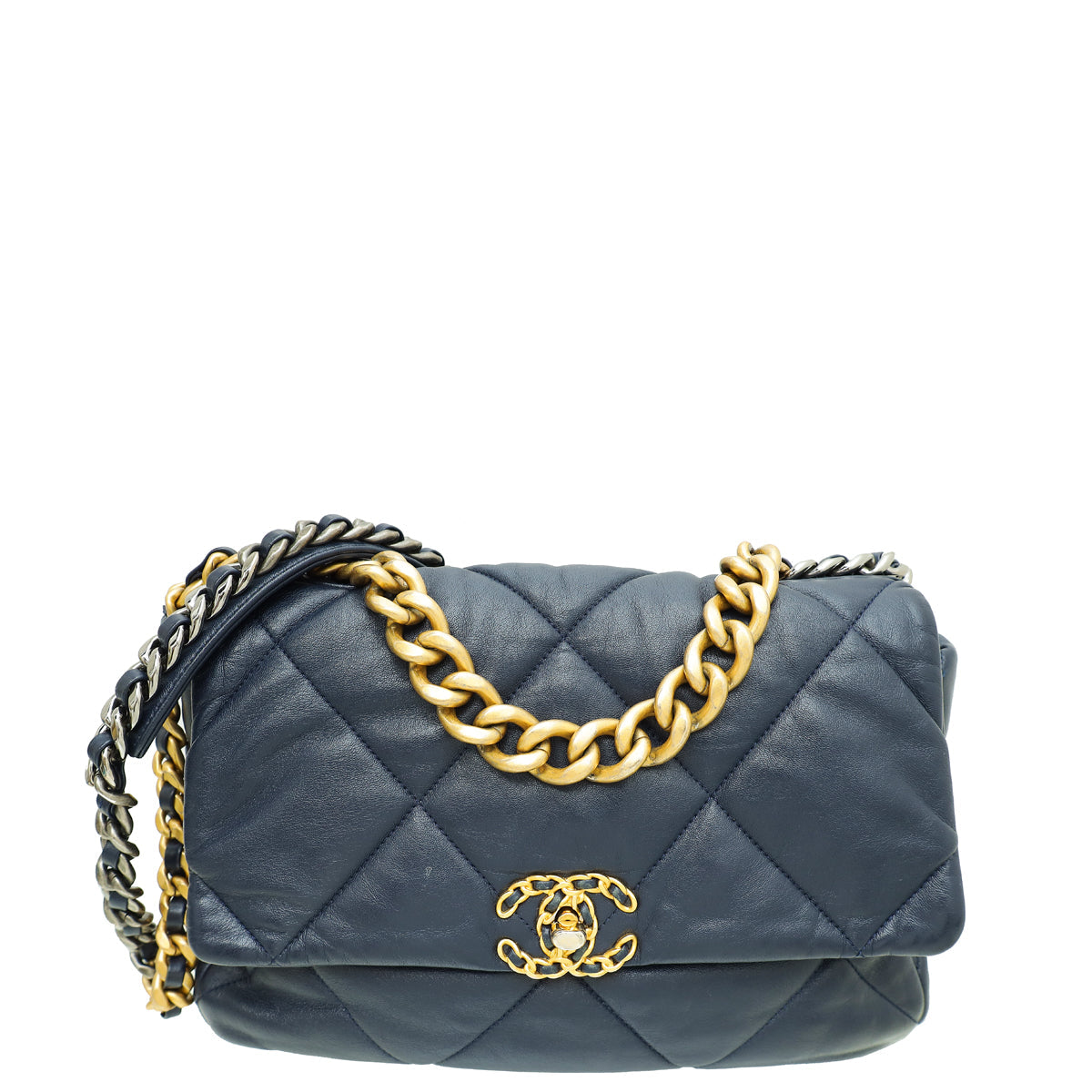 Chanel Indigo Blue CC 19 Flap Large Bag