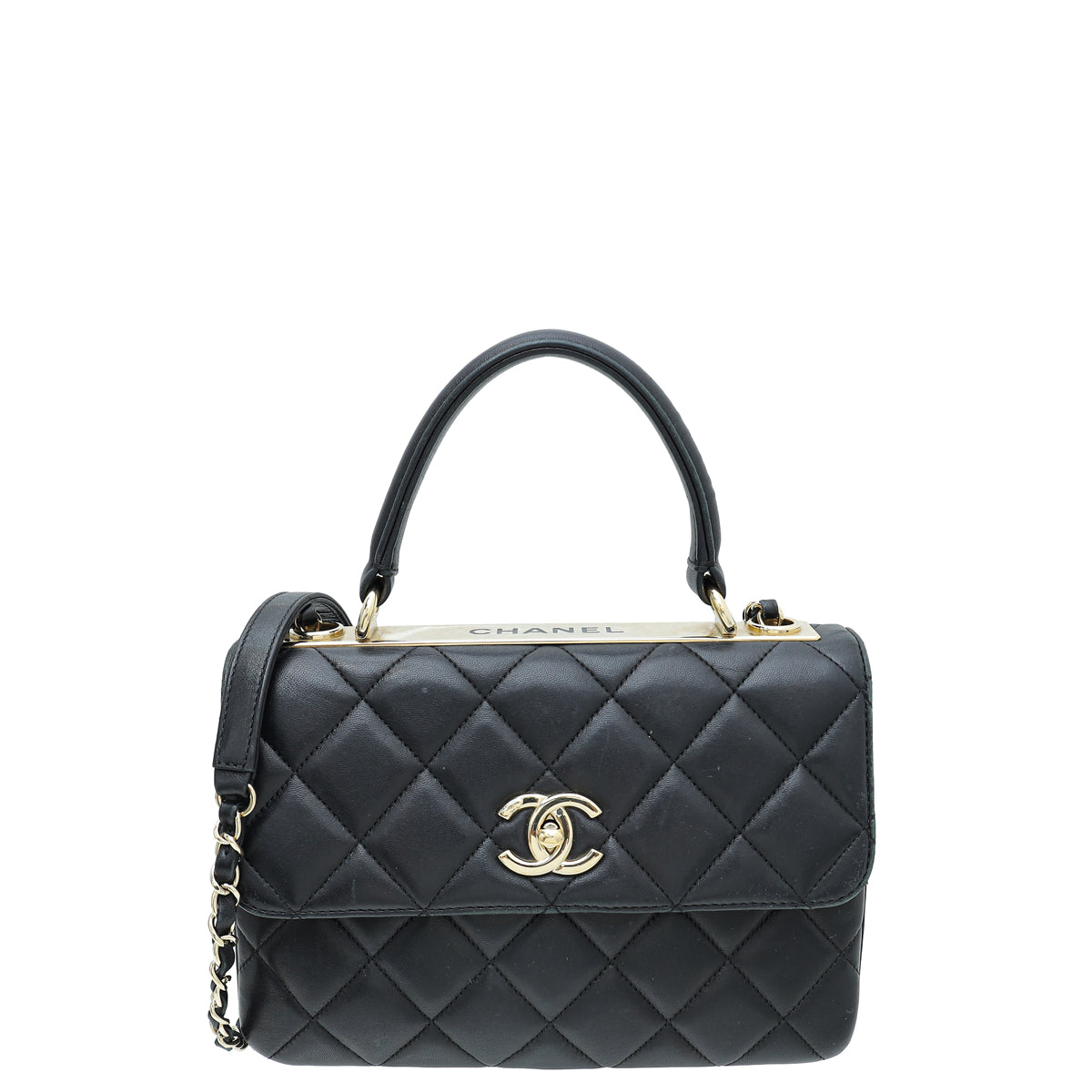 Chanel Black CC Trendy Top Handle Small Bag