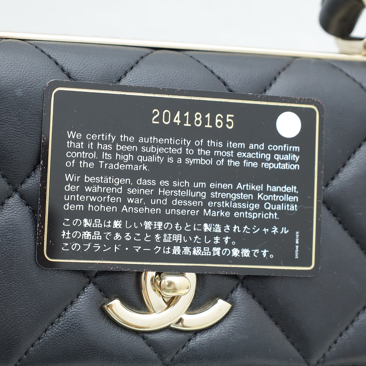 Chanel Black CC Trendy Top Handle Small Bag