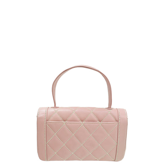 Chanel Pink CC Ultra Stitchs Flap Bag