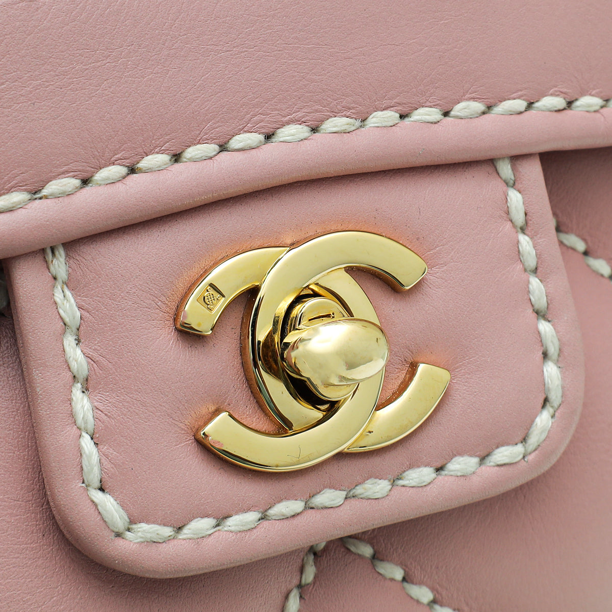 Chanel Pink CC Ultra Stitchs Flap Bag