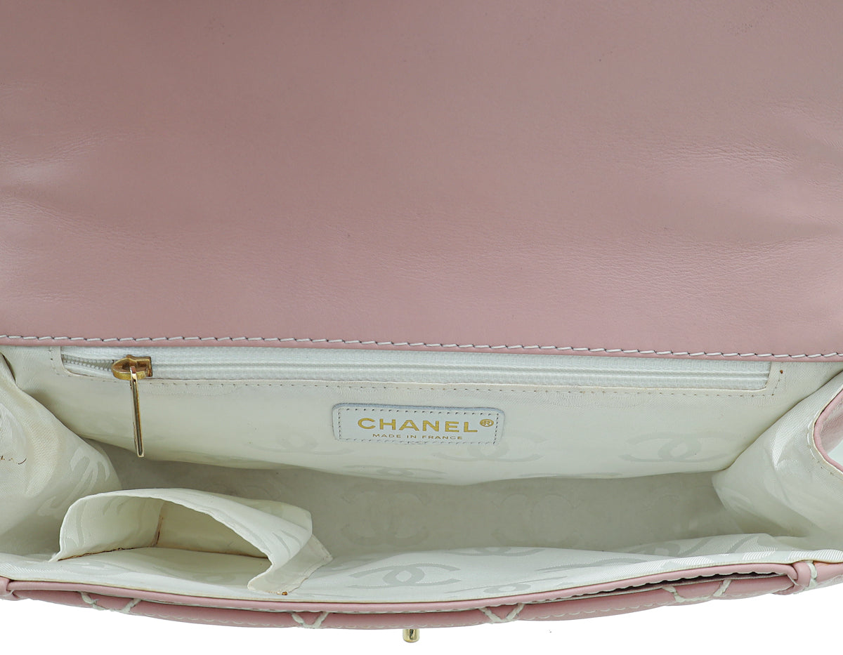 Chanel Pink CC Ultra Stitchs Flap Bag