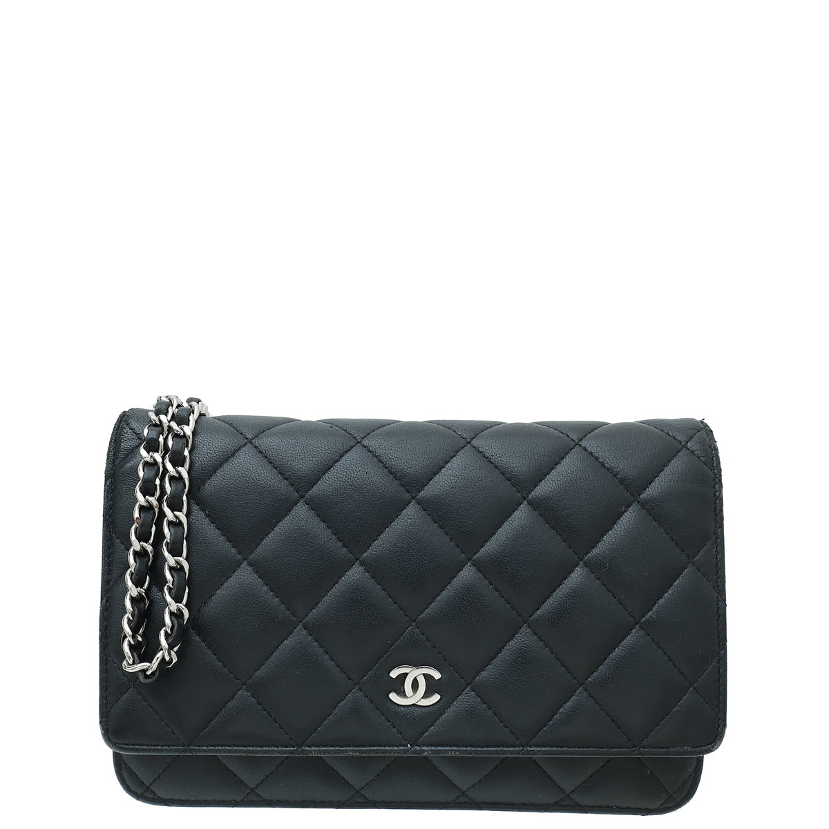 Chanel Black CC Classic Wallet On Chain