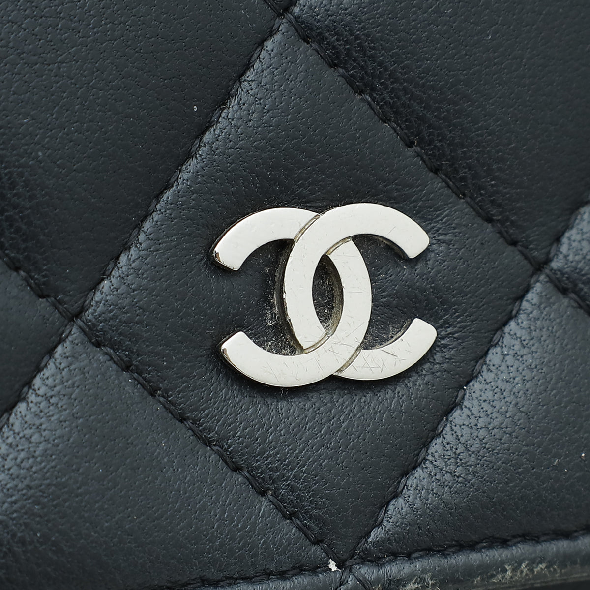 Chanel Black CC Classic Wallet On Chain