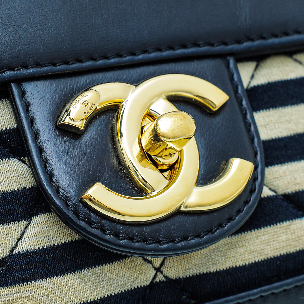 Chanel Bicolor CC Coco Sailor Jersey Flap Jumbo Bag