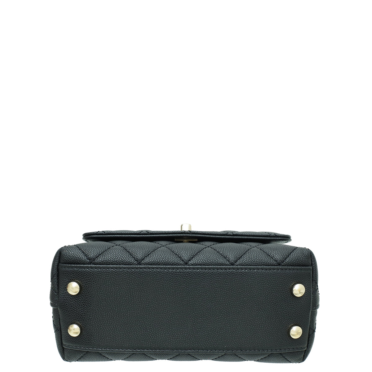 Chanel Black CC Coco Handle Lizard Handle Mini Bag