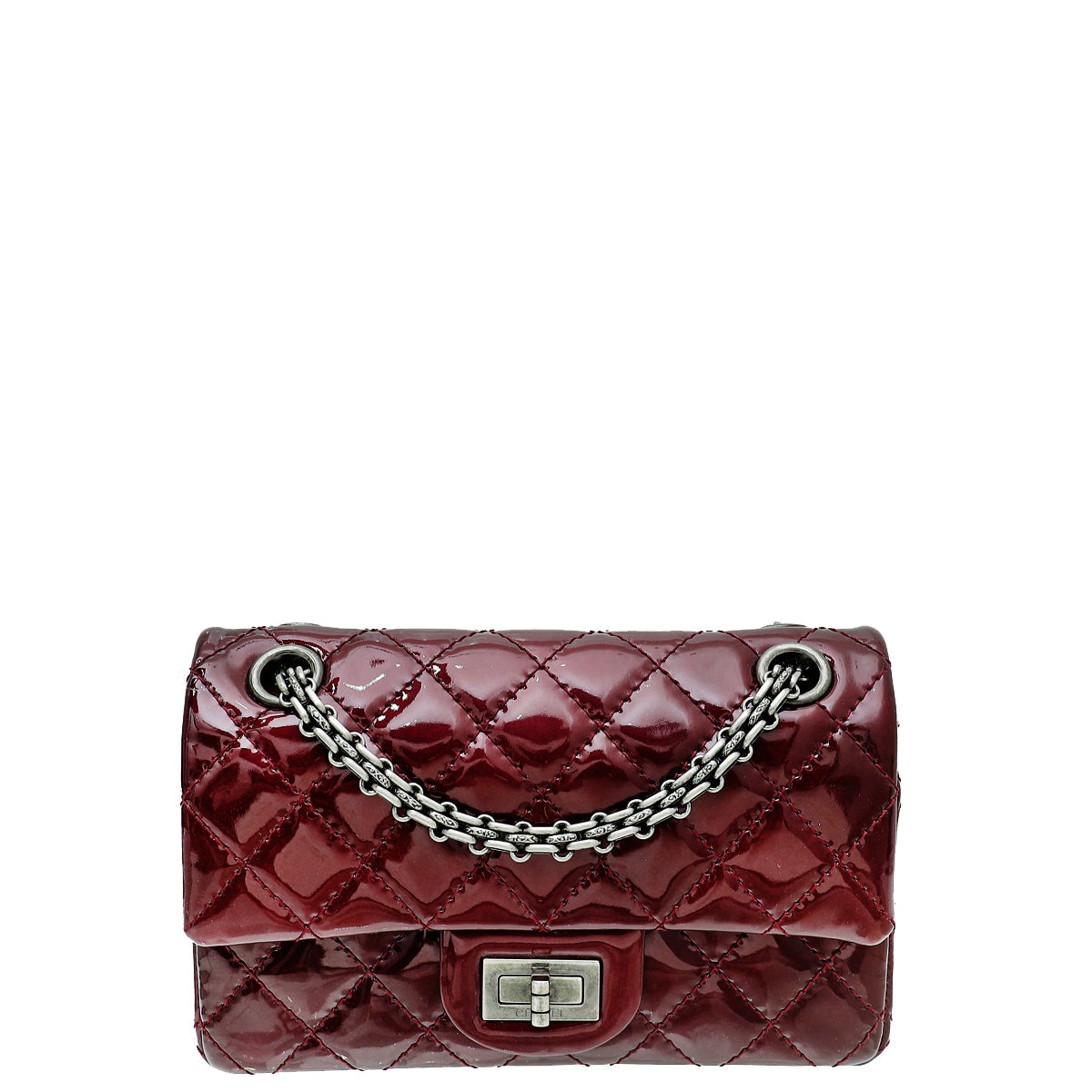 Chanel Burgundy Reissue 2.55 Double Flap 224 Bag