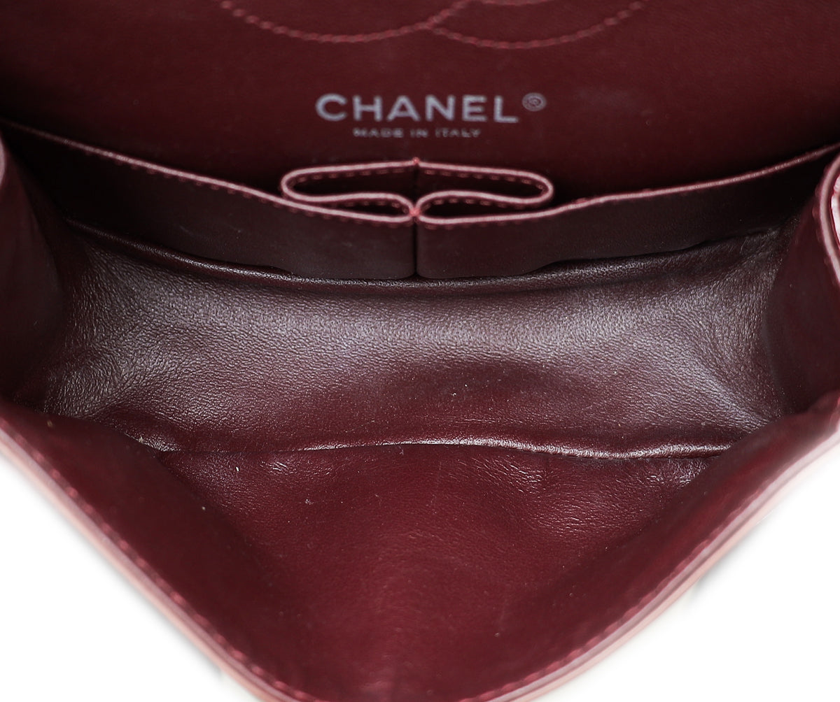 Chanel Burgundy Reissue 2.55 Double Flap 224 Bag