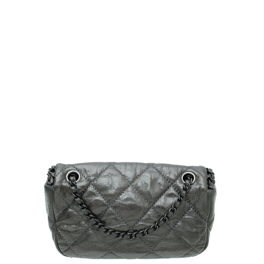 Chanel Dark Grey CC Chain Around Mini Crossbody Bag