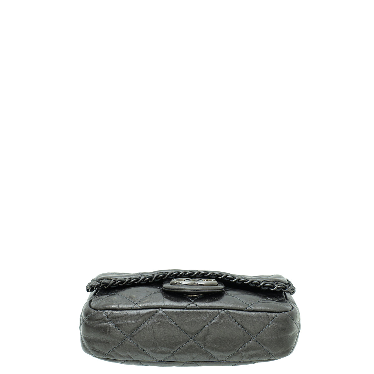 Chanel Dark Grey CC Chain Around Mini Crossbody Bag