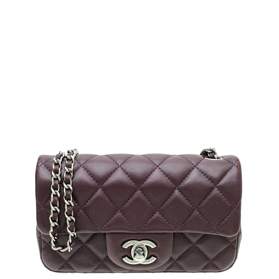 Chanel Dark Violet CC Classic Mini Bag