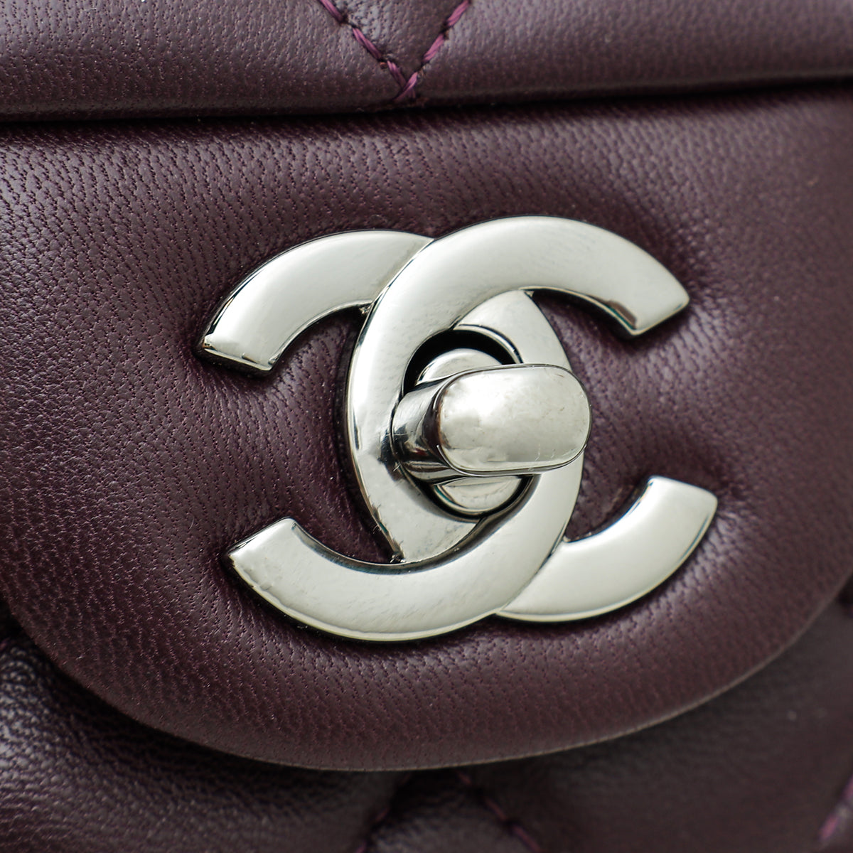 Chanel Dark Violet CC Classic Mini Bag