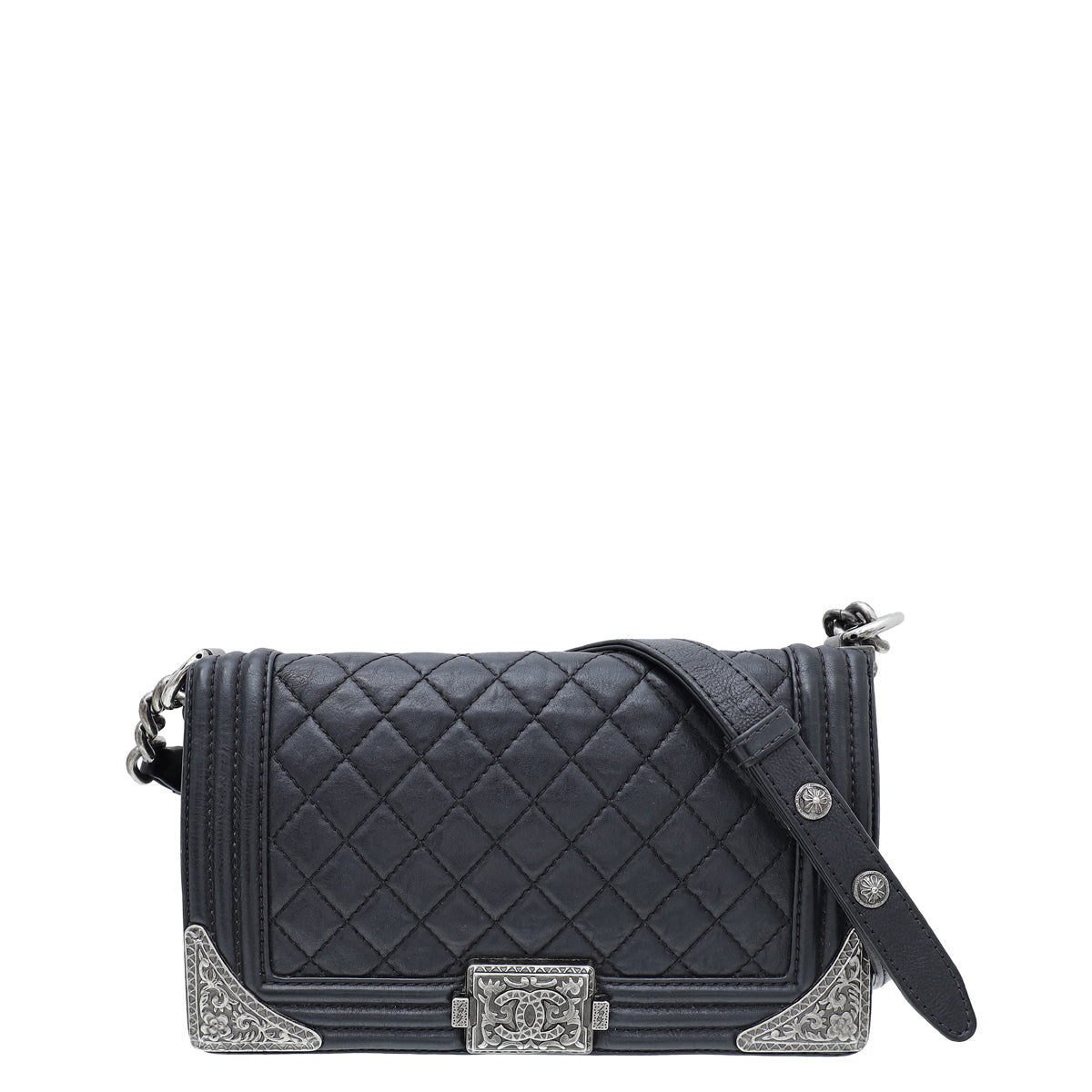 Chanel Black Paris Dallas Boy Medium Bag