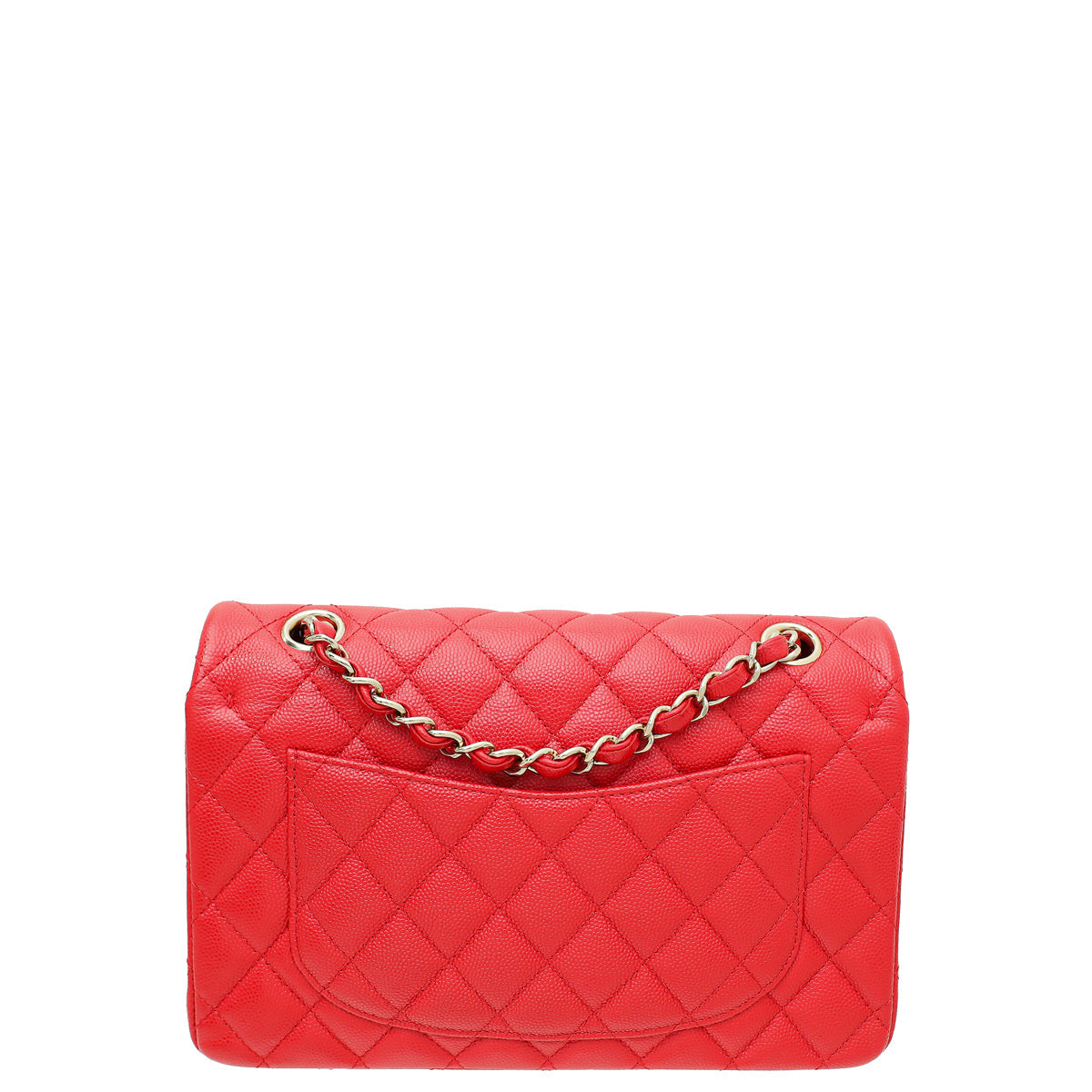 Chanel Red CC Classic Double Flap Small Bag