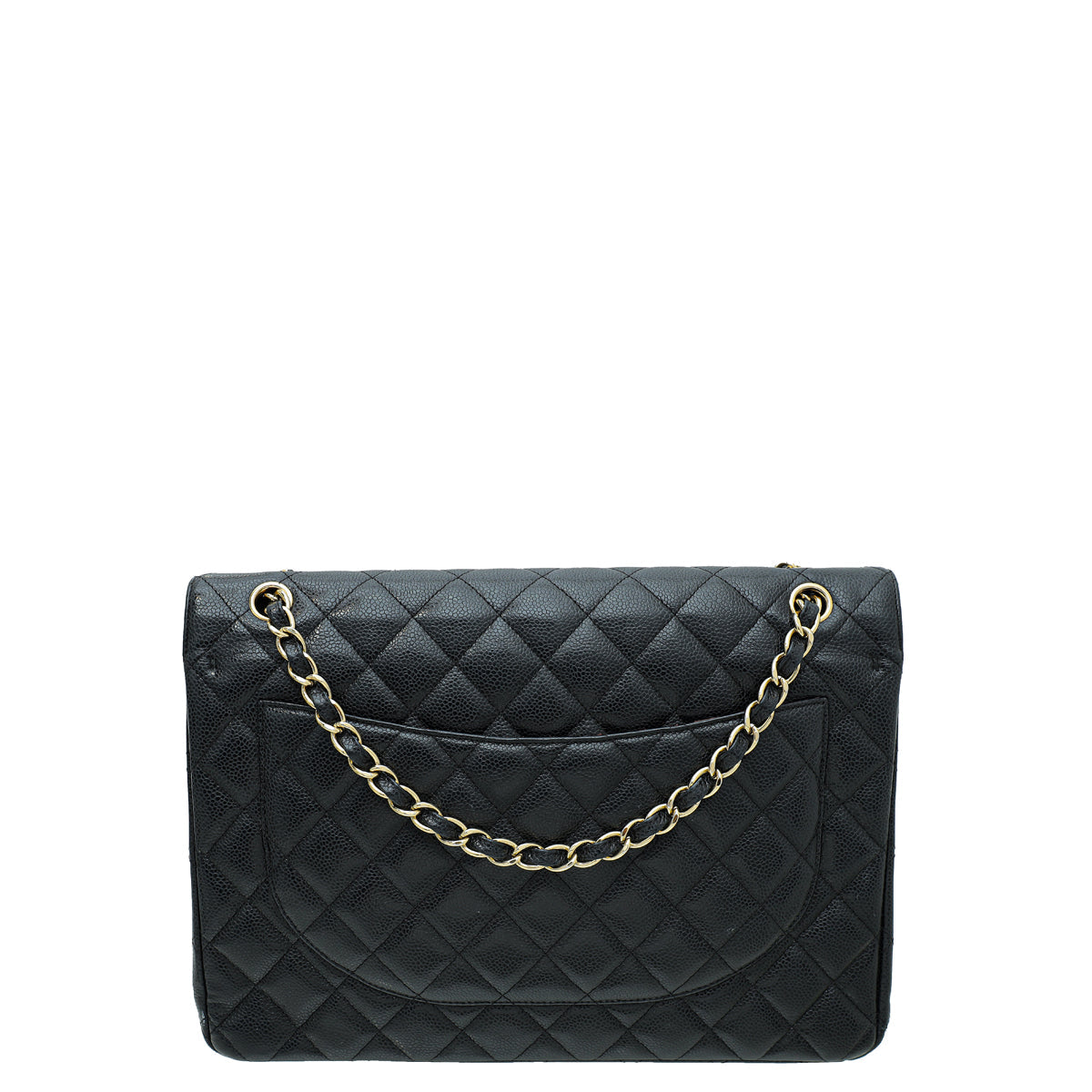 Chanel Black CC Classic Double Flap Maxi Bag