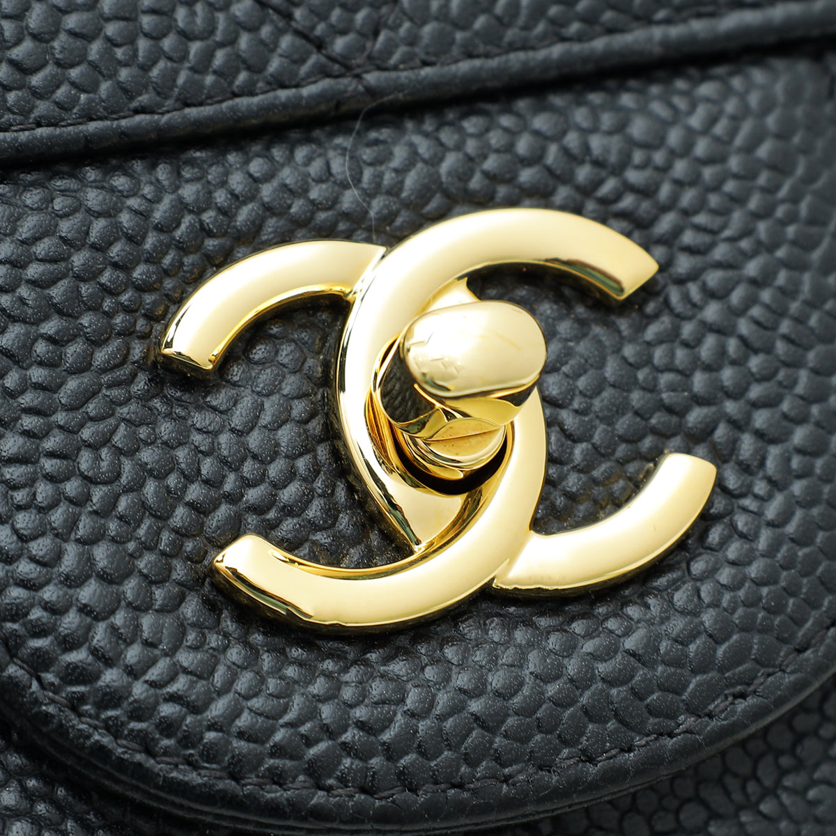 Chanel Black CC Classic Double Flap Jumbo Bag