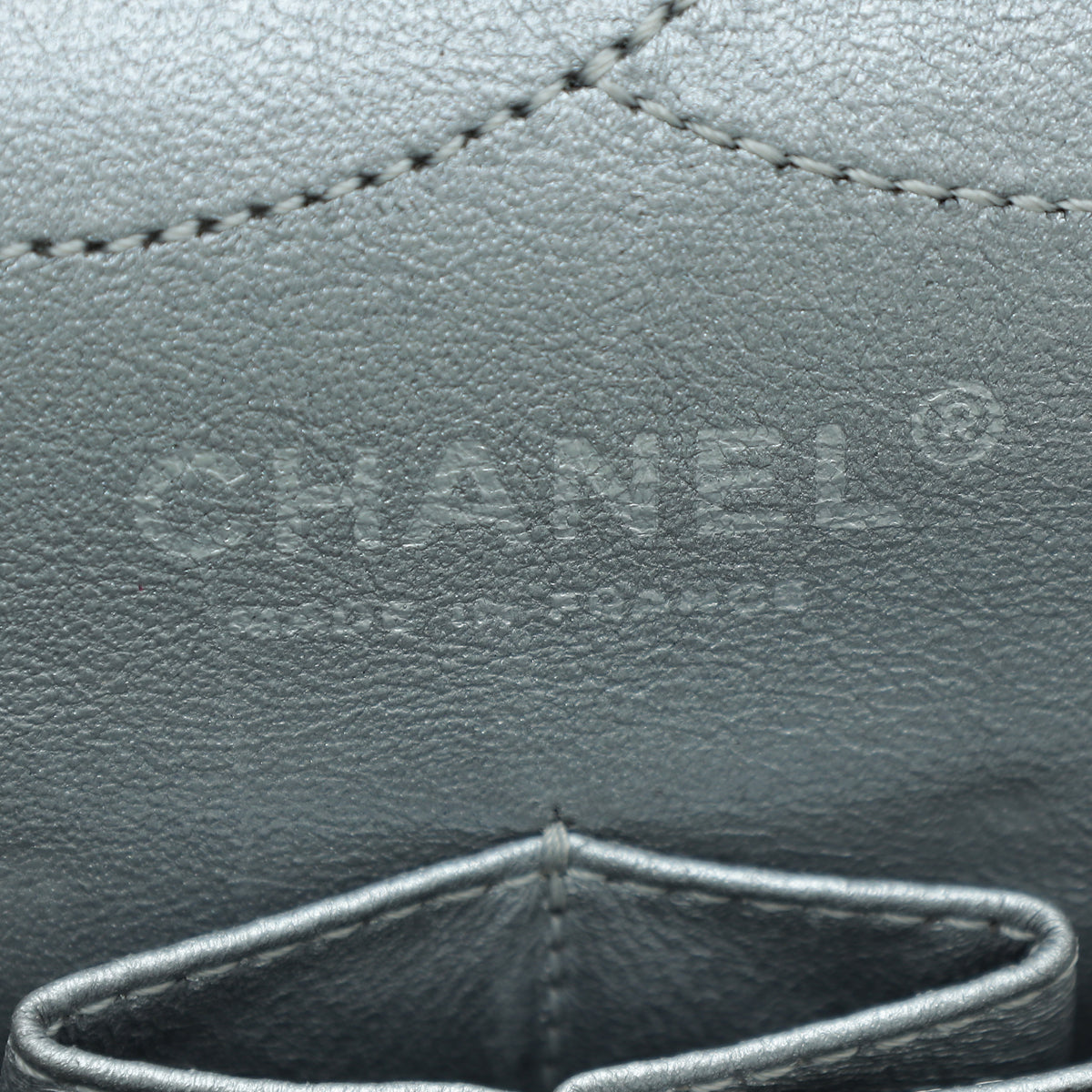 Chanel Metallic Silver 2.55 Reissue Aged Double Flap 227 Bag