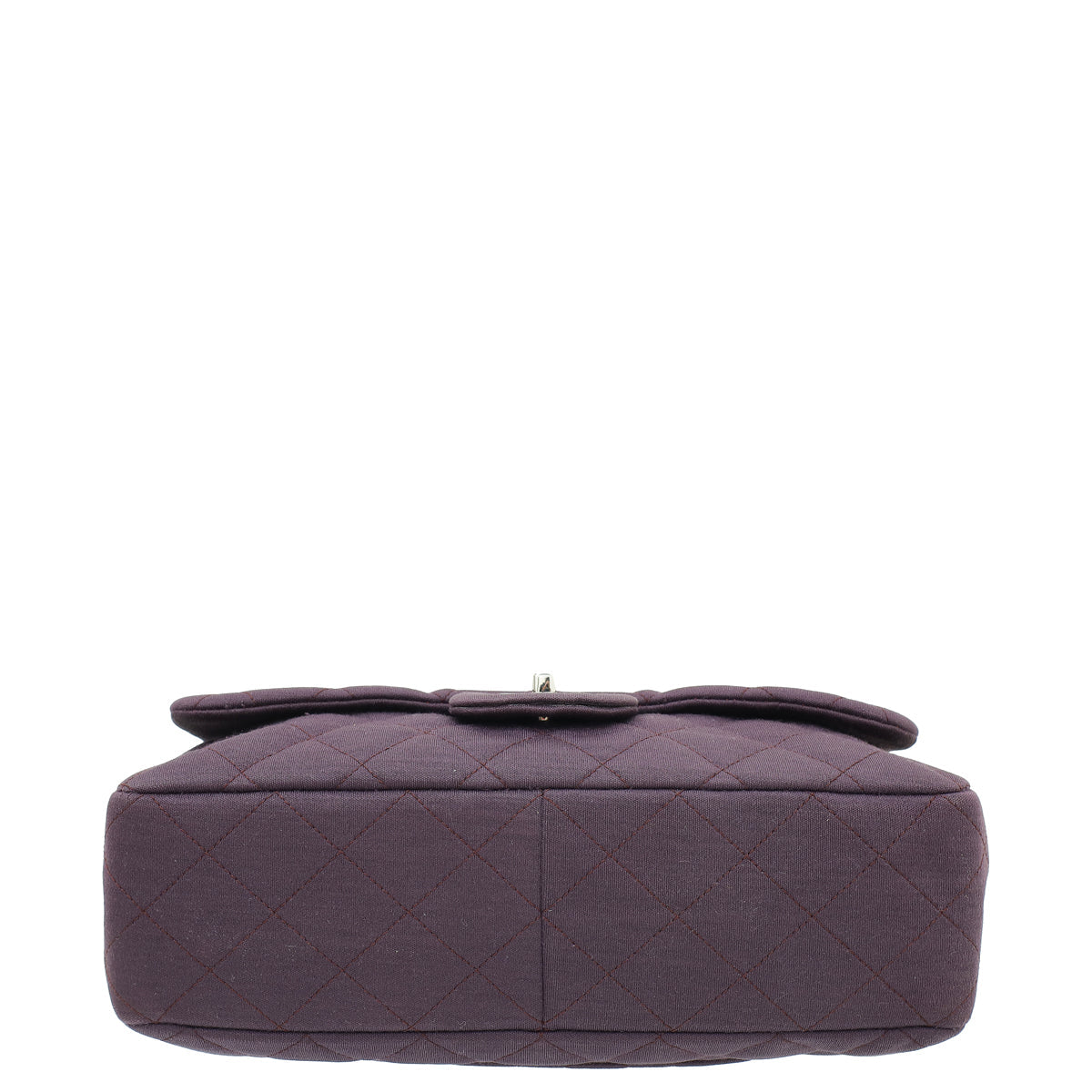 Chanel Violet CC Classic Single Flap Jersey Jumbo Bag