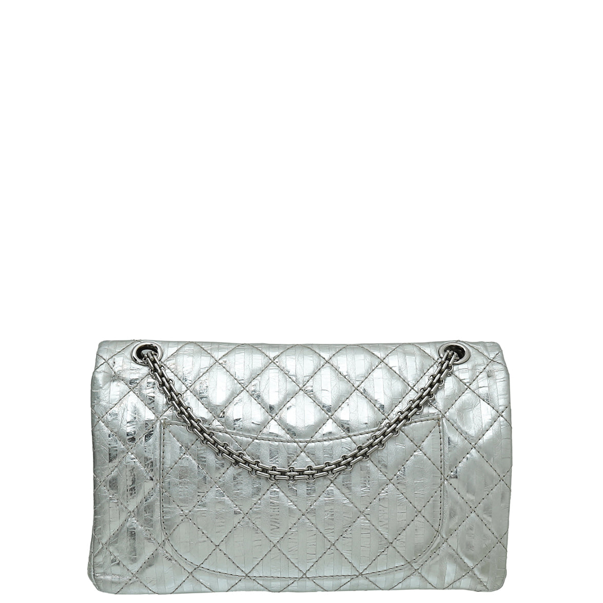 Chanel Silver Reissue 2.55 Striped Double Flap 226 Bag