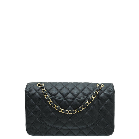 Chanel Black CC Classic Double Flap Medium Bag