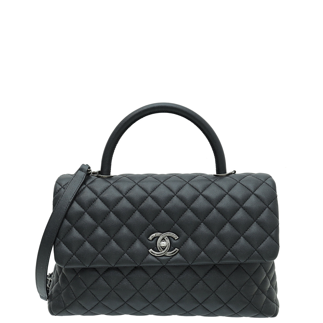 Chanel Black CC Coco Handle Medium Bag