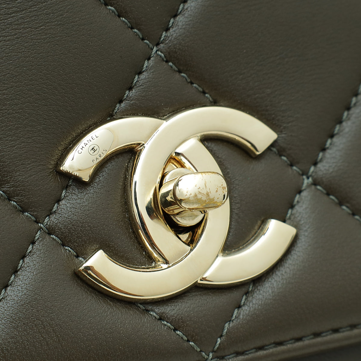 Chanel Olive Green CC Trendy Flap Medium Bag