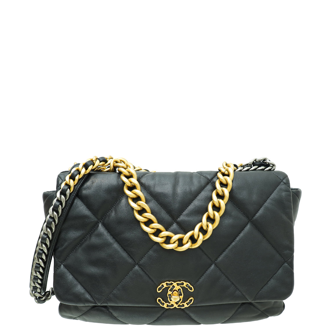 Chanel Black CC 19 Maxi Flap Bag