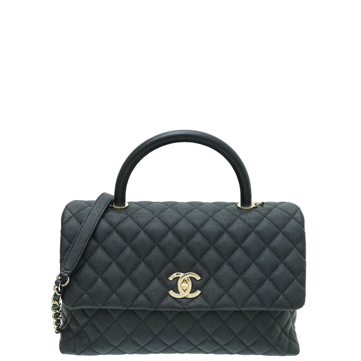 Chanel Black CC Coco Handle Medium Bag