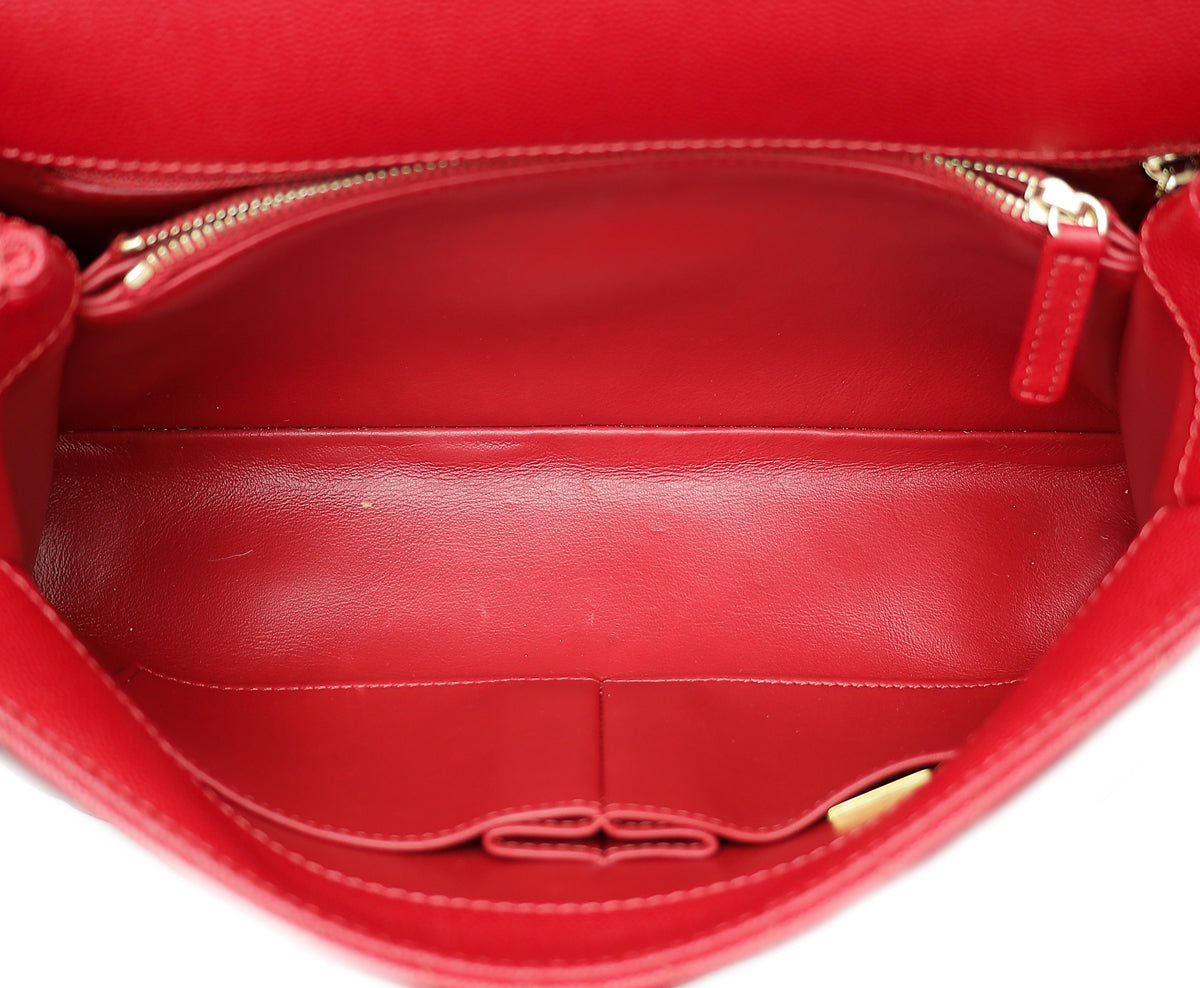 Chanel Red Coco Handle Small Bag