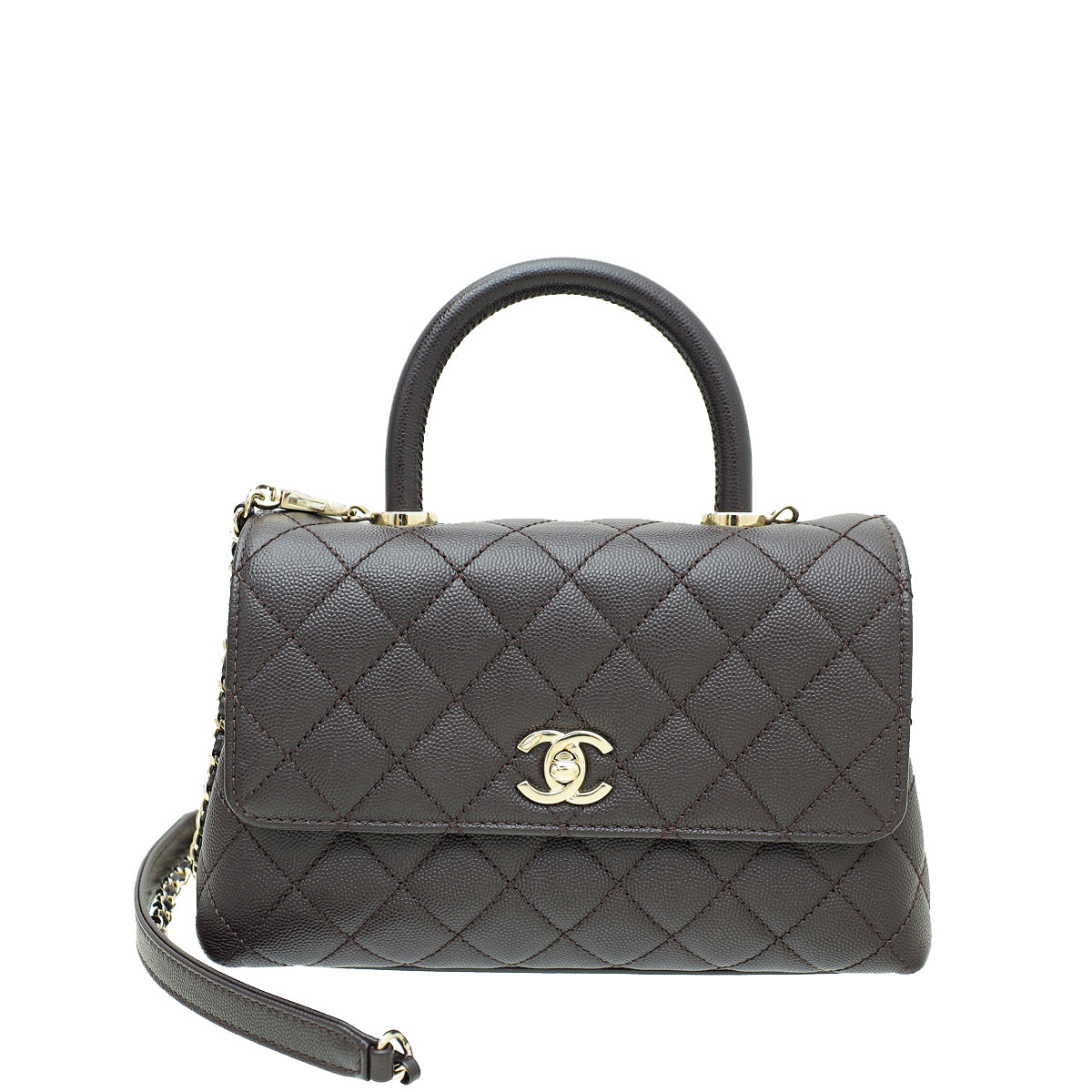 Chanel Chocolate CC Coco Handle Mini Bag