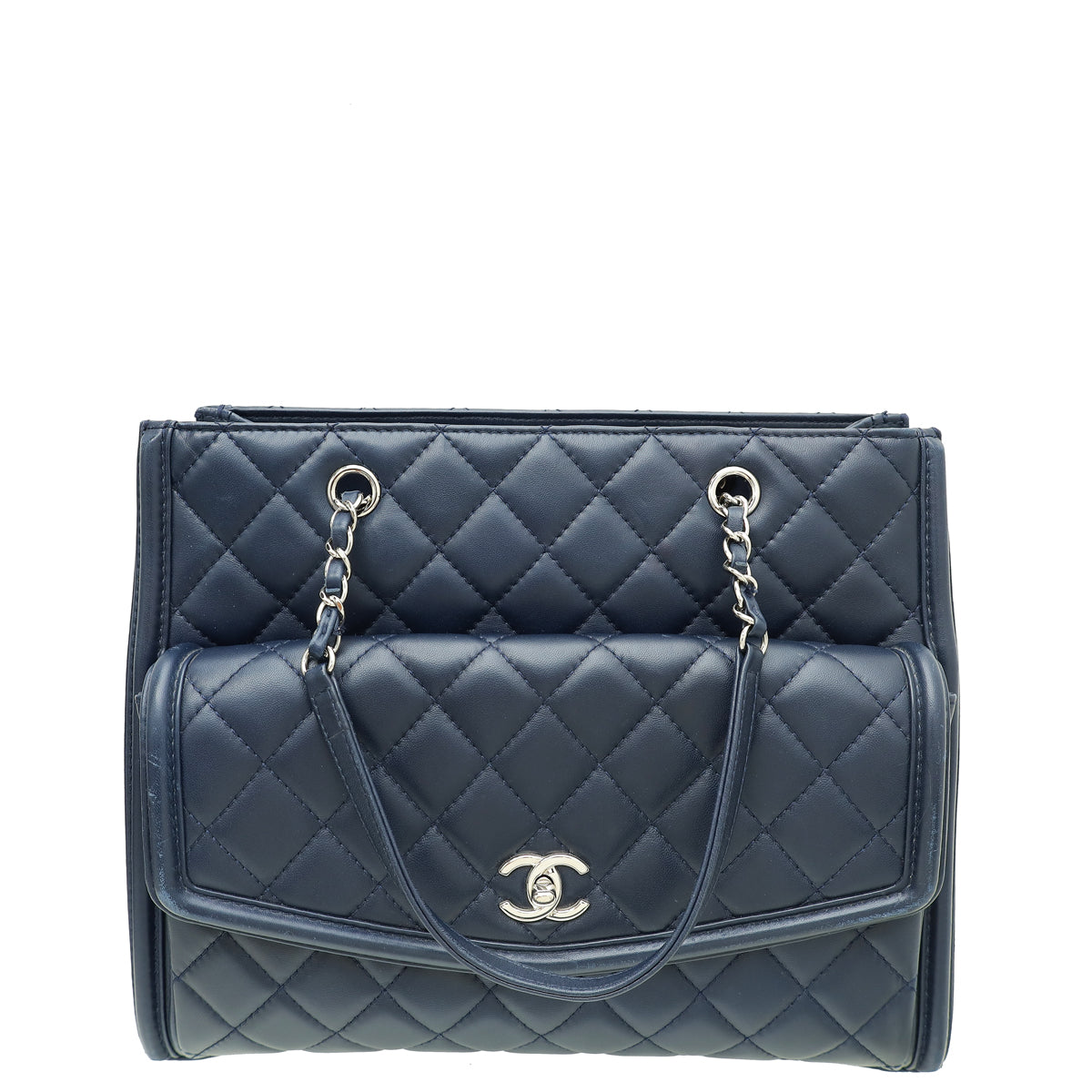 Chanel Navy CC Pocket Tote Bag