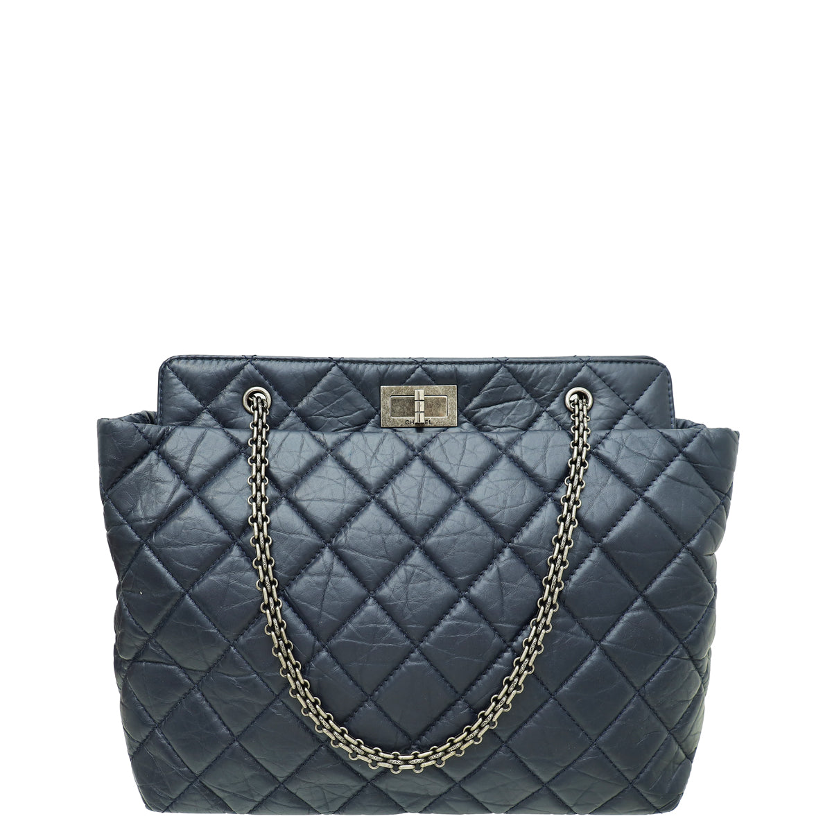 Chanel Navy Reissue Shopping Tote Bag