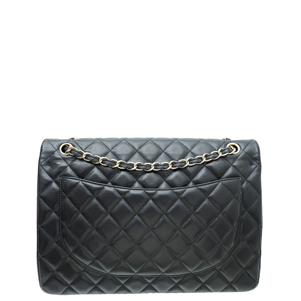 Chanel Black CC Classic Double Flap Maxi Bag