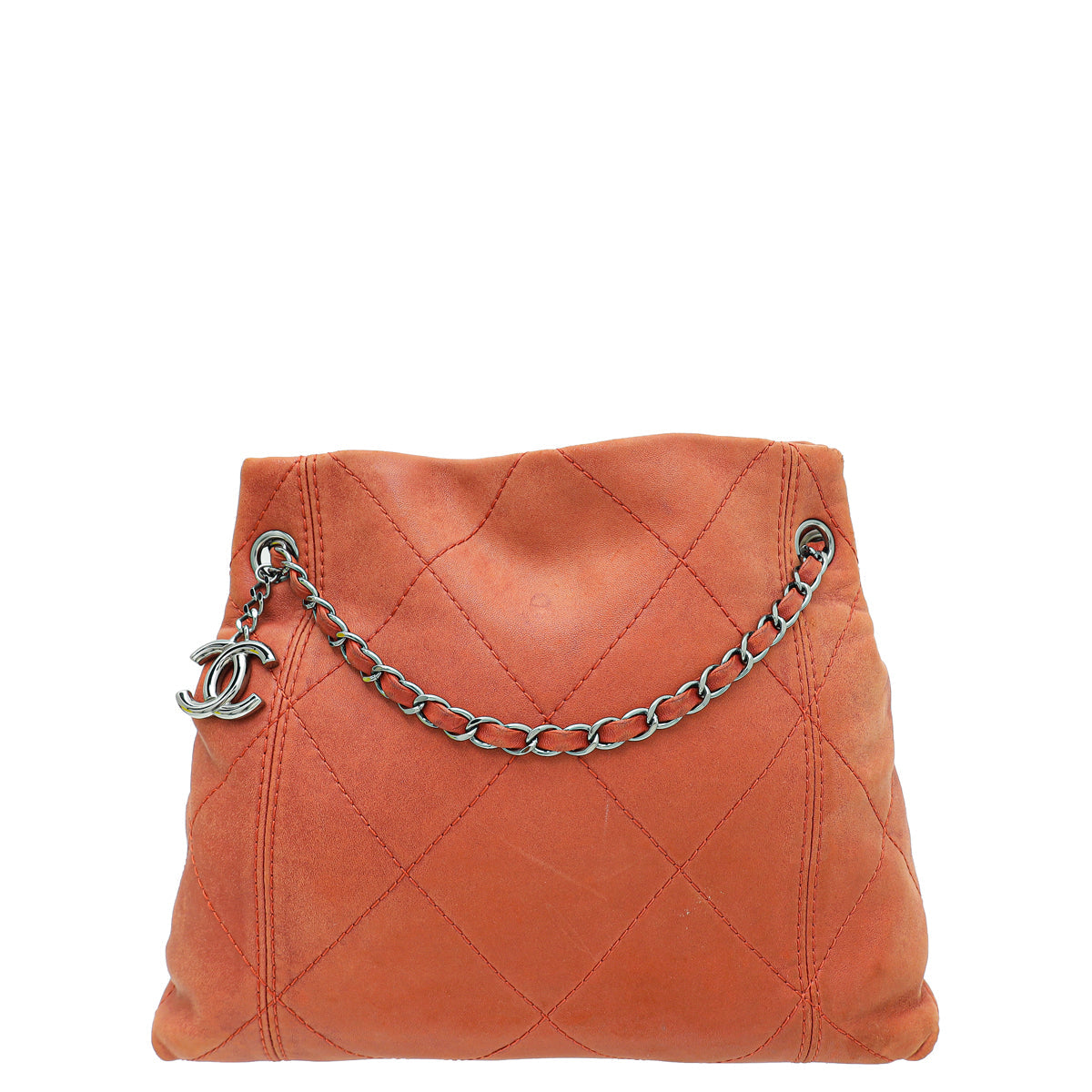 Chanel Rust Orange CC Soft Chain Tote Bag