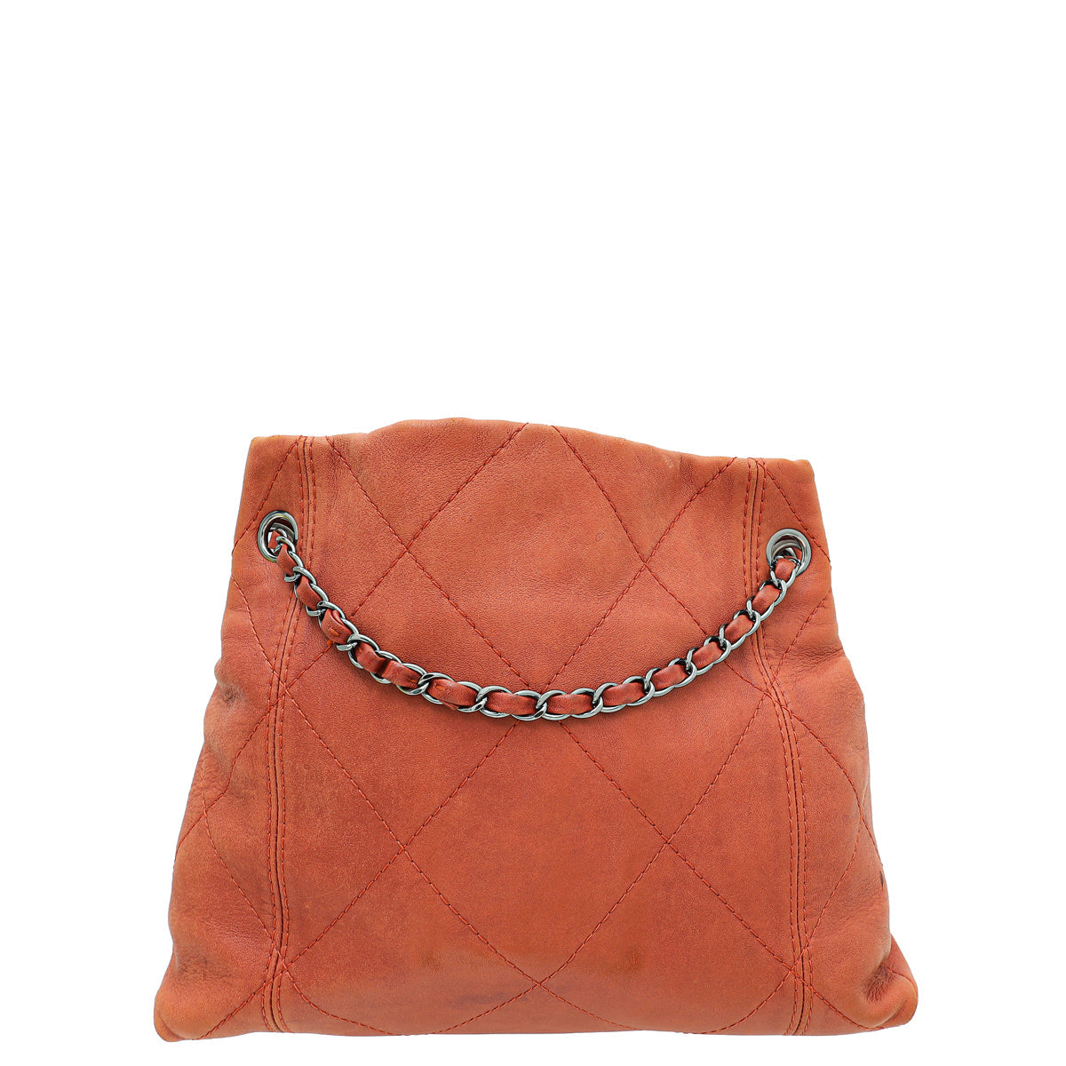 Chanel Rust Orange CC Soft Chain Tote Bag