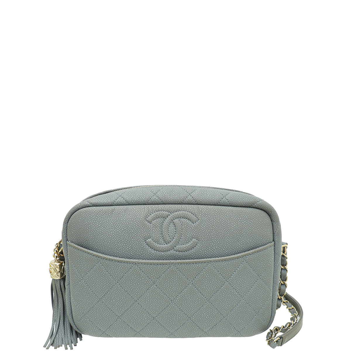 Chanel Grey CC Coco Tassel Small Camera Case