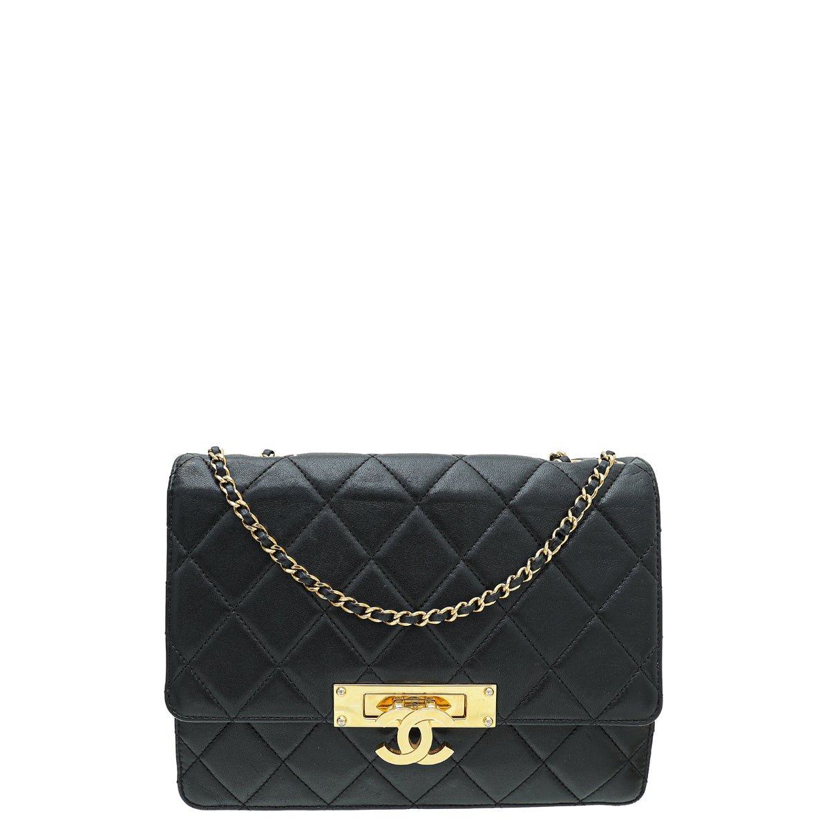 Chanel Black CC Golden Class Medium Bag