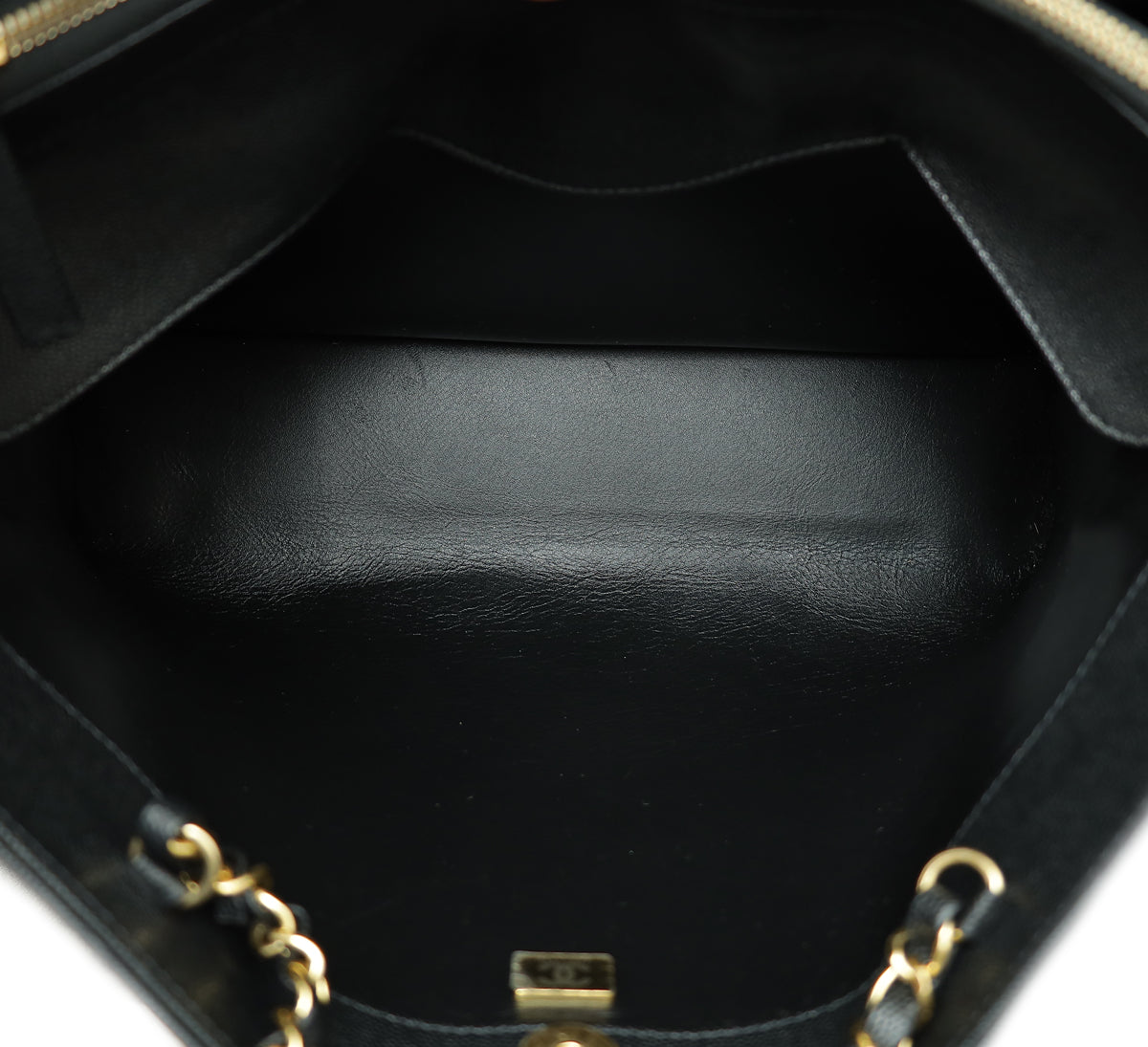 Chanel Black CC Coco First Shopping Tote Large Bag